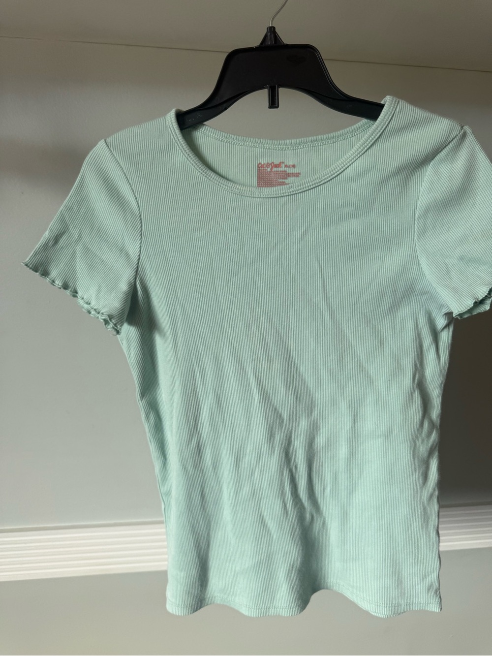 Cat & Jack Mint Ribbed Short-Sleeve Tee